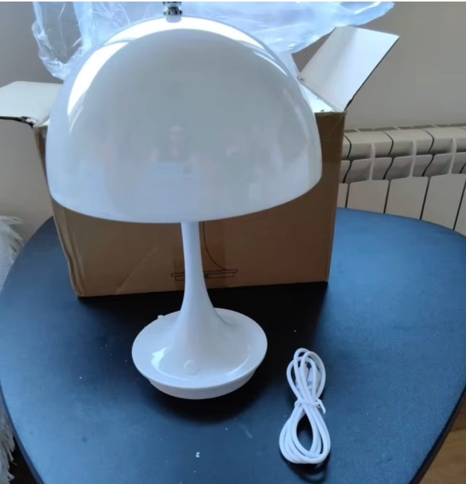 Portable Mushroom LED Table Lamp – USB C Rechargeable, Touch Control, 3-Color Dimmable Night Light