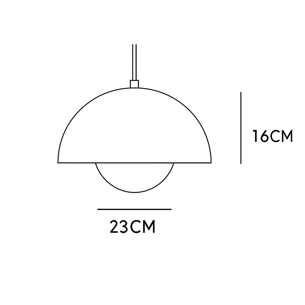 Modern Half Round Pendant Lamp – Nordic Flower Bud Design, LED Ceiling Light for Kitchen & Living Room