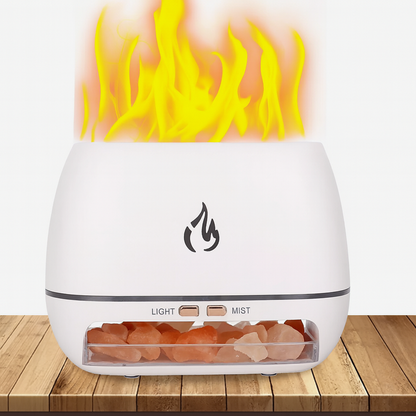 3D Flame Effect Essential Oil Diffuser, Ultrasonic Aroma Humidifier with LED Light & USB Power