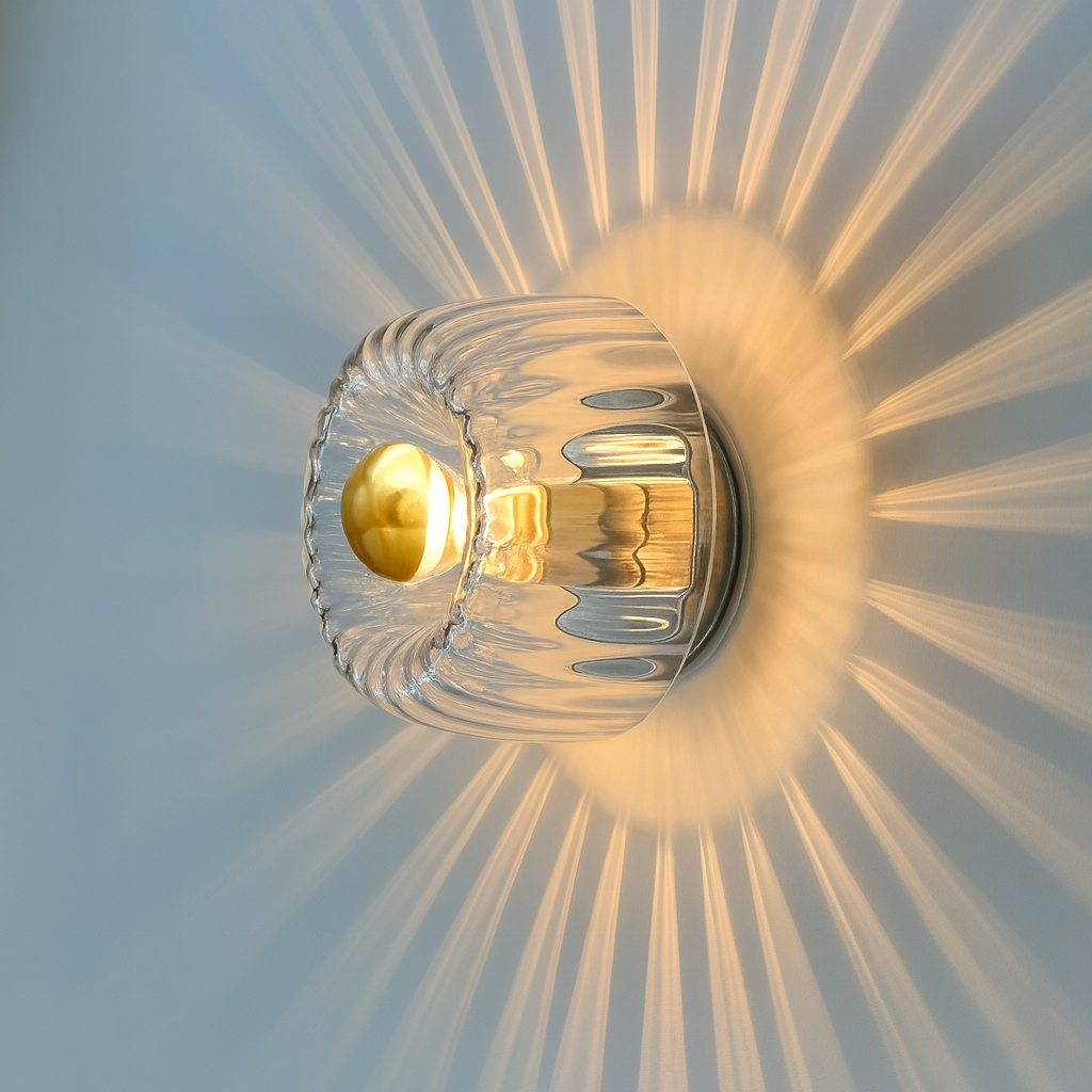 Modern Glass Wall Lamp, Decorative Up & Down Light Fixture for Living Room, Hallway, Stairs, E14