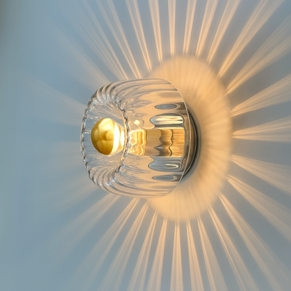 Modern Glass Wall Lamp, Decorative Up & Down Light Fixture for Living Room, Hallway, Stairs, E14