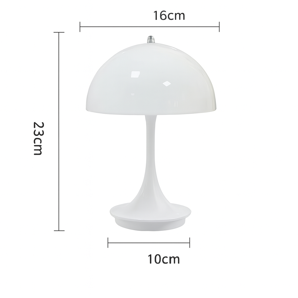 Portable Mushroom LED Table Lamp – USB C Rechargeable, Touch Control, 3-Color Dimmable Night Light