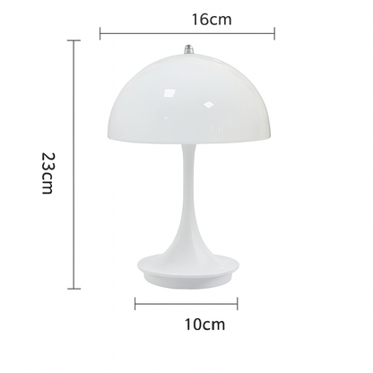 Portable Mushroom LED Table Lamp – USB C Rechargeable, Touch Control, 3-Color Dimmable Night Light